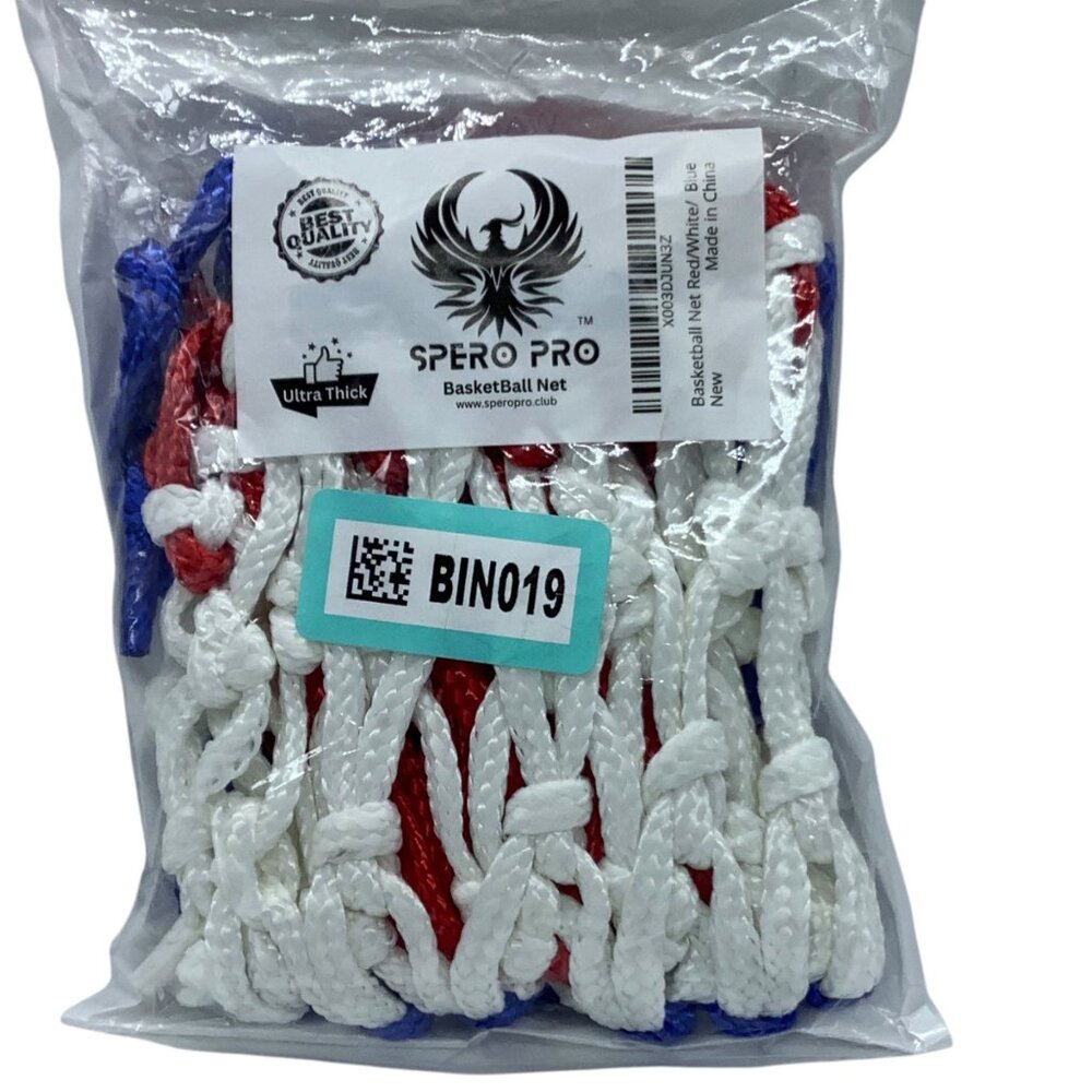 Spero Pro Basketball Net Red/White/Blue Ultra Thick Durable‎ Quality Replacement